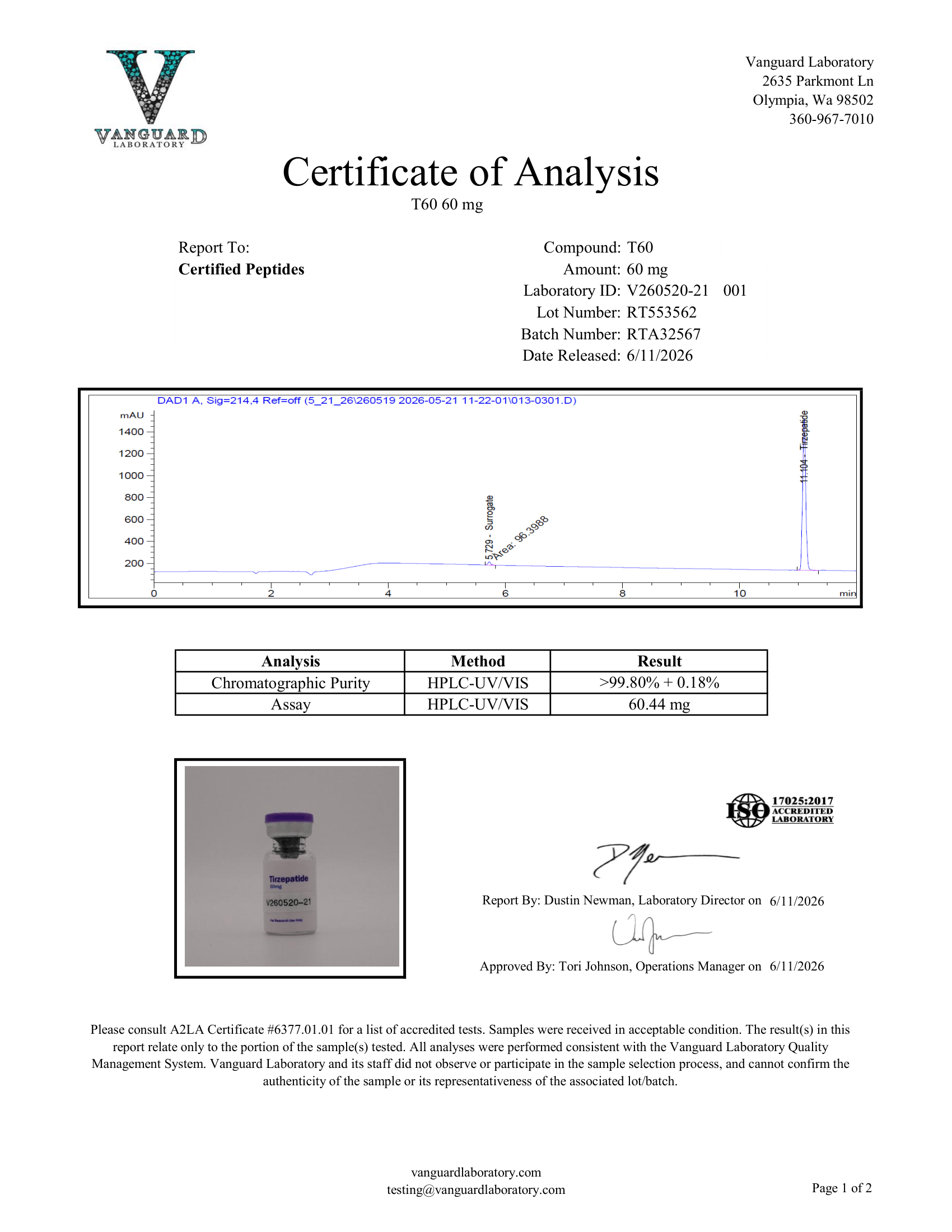 T60 60MG COA